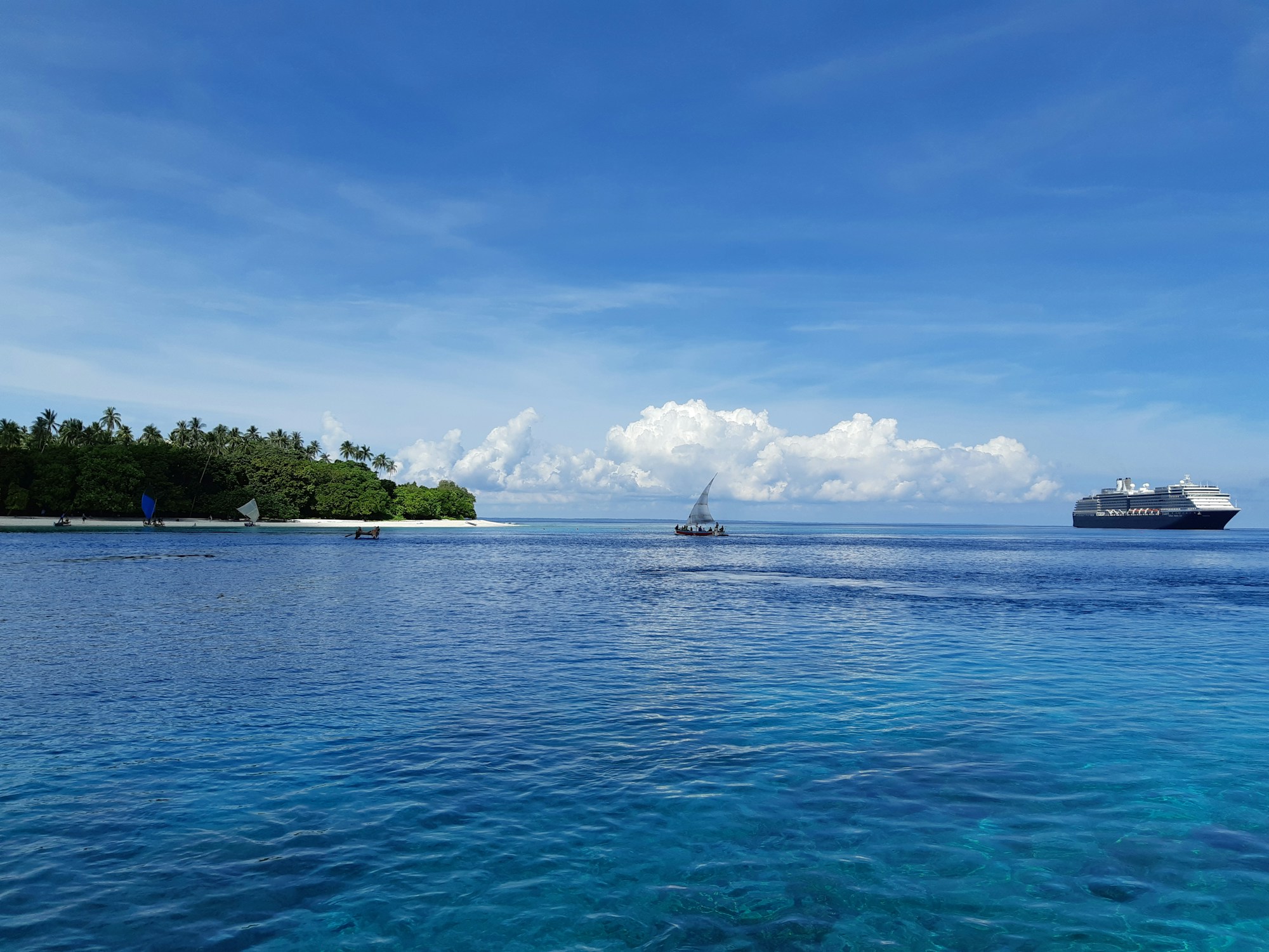 Coastal island landscape in Papua New Guinea